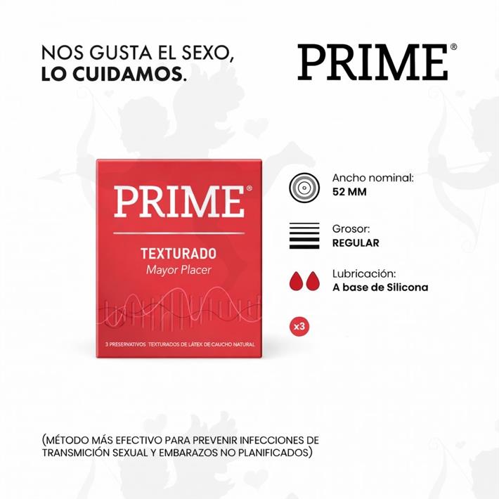 Cód: FP TEXTU - Preservativo Prime Texturado - $ 6000